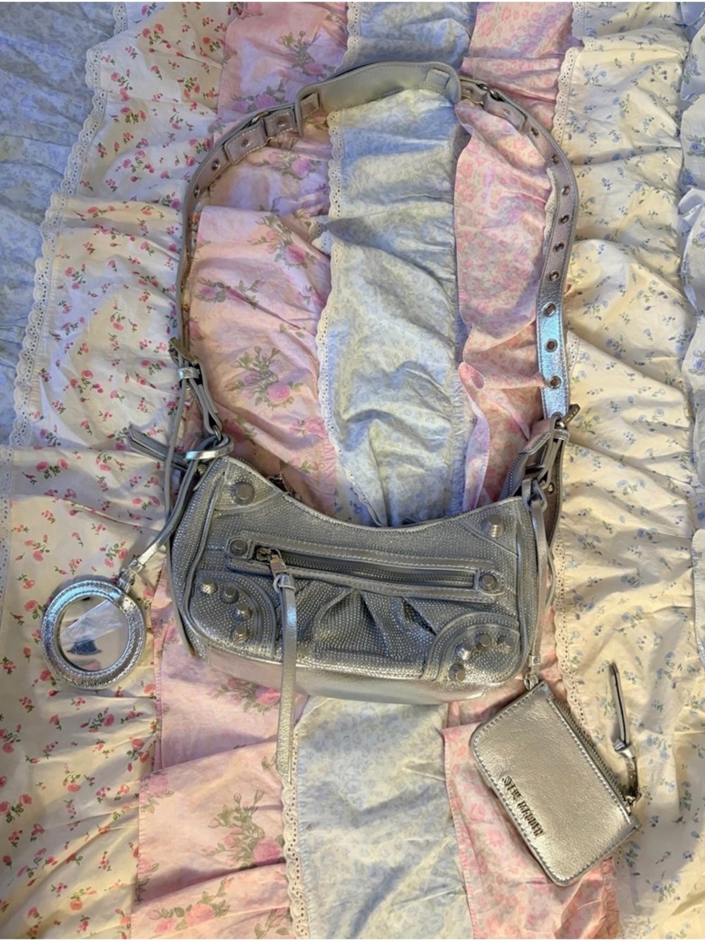 Steve Madden Glowing Crossbody Rhinestone Viral Purse